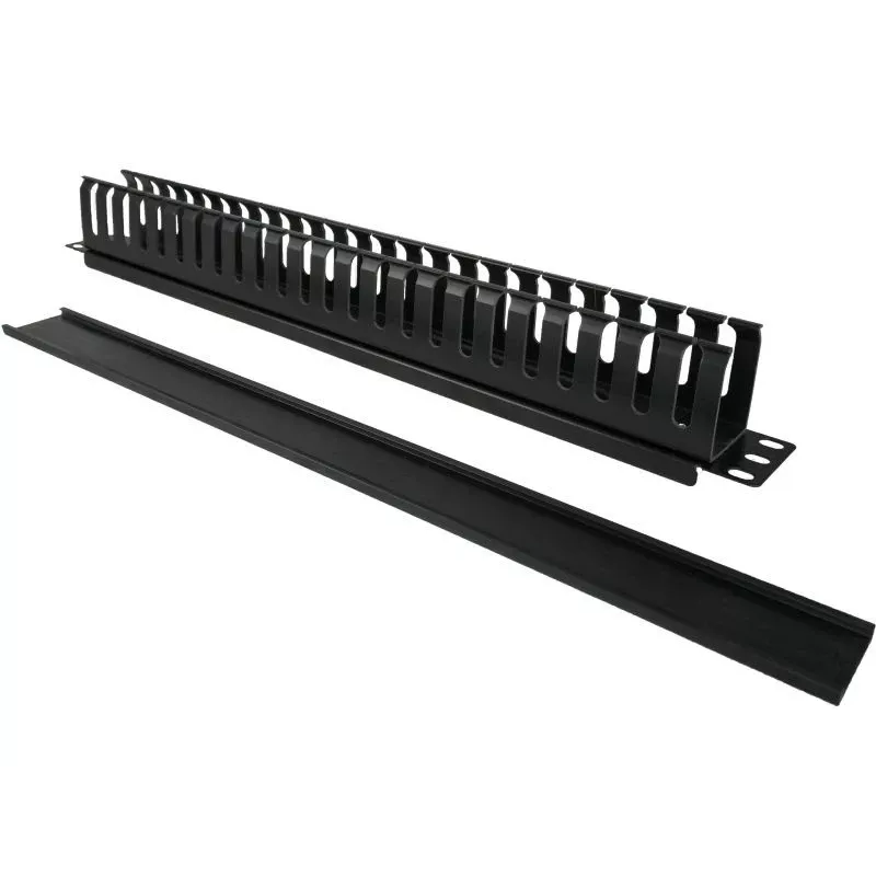 Kabelių dėžutė Alantec PK008 sieninis organizatorius 1U juodas metalas/plastikas
