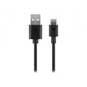 Wentronic Goobay - USB laidas - USB (M) į USB-C (M) - USB2.0 - 3 A - 2,0 m - Juoda (59122)