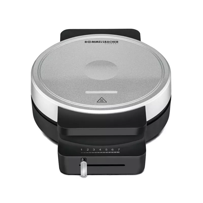 ROMMELSBACHER VAFLINĖ WA 850, 1 vaflis (-iai), Apvalus, Širdelės (Forma), Juoda, Sidabrinė, 17,5 cm, Plastikas, 850 W