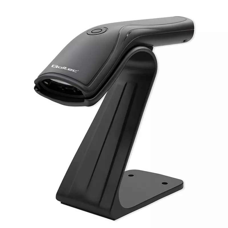 Stacionarus brūkšninių kodų skaitytuvas QOLTEC 50852 1D nuskaitymui su USB sąsaja