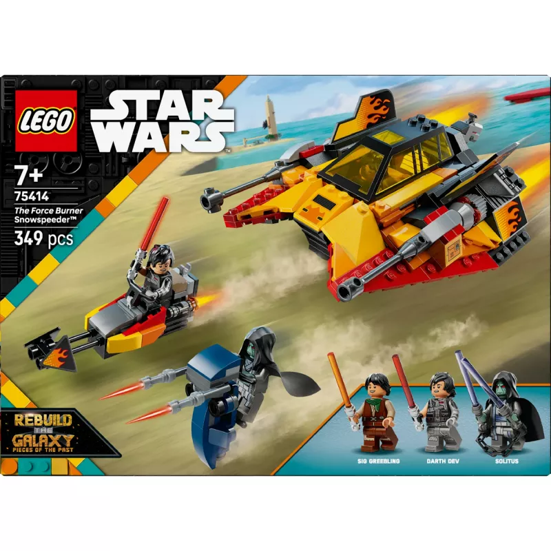 LEGO Star Wars Flame Speeder 75414 sniego transporto priemonės rinkinys — 349 dalys, 3 minifigūrėlės, amžius 7+