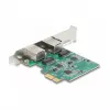 DeLOCK PCI Express x1 kortelė su 2 x RJ45 2.5 Gigabit LAN RTL8125 laidinis eternetas