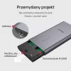 SSD dėklas Unitek S1206A 2× M.2 NVMe PCIe Gen3 x4 diskams, USB 3.2 Gen 2 (10 Gbit/s), aliuminis, USB-C, komplekte maitinimo adapteris