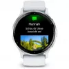 Išmanusis laikrodis GARMIN Venu 3 — 1,4 colio AMOLED, 45 mm korpusas, GPS, Wi‑Fi, 8 GB, sidabrinis/baltas, silikoninis dirželis