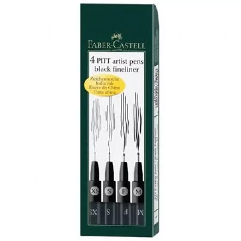 Fineliner Faber-Castell 167115 Multi Juoda 4 vnt.