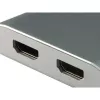 Equip USB Type C į 2 x HDMI patelės adapteris, 3.2 Gen 1 (3.1 Gen 1), USB Type-C, HDMI išvestis, 4096 x 2160 pikselių