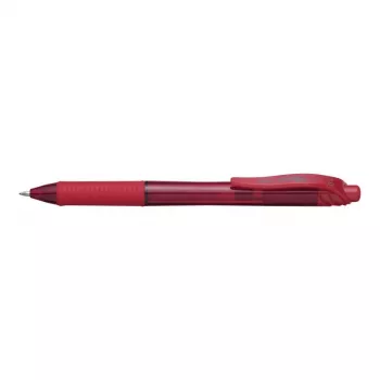 Užsegamas ištraukiamas rašiklis Pentel Energel X 1.0 raudonas