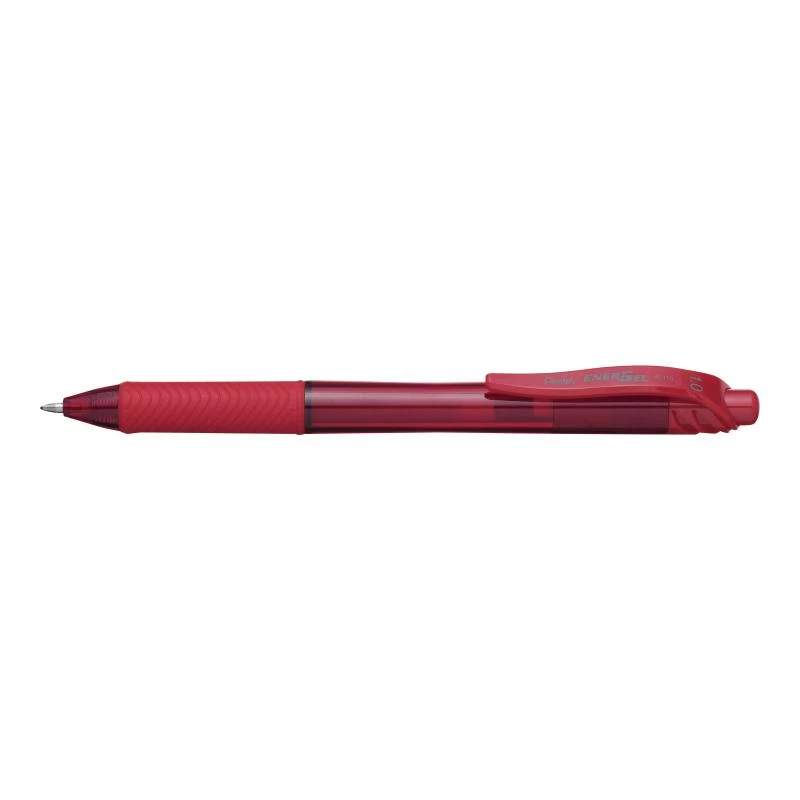Užsegamas ištraukiamas rašiklis Pentel Energel X 1.0 raudonas