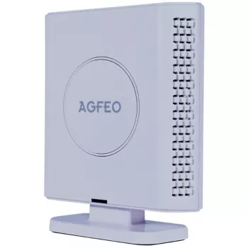 DECT IP kartotuvas agfeo 6101724 baltos spalvos — aprėpties plėtiklis, skirtas DECT/VoIP sistemoms
