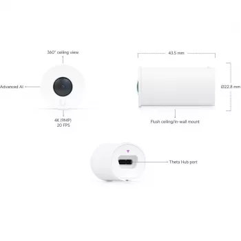 Ubiquiti UniFi AI Theta 360 objektyvas• 4K• 360°• UVC-AI-Theta-Lens-360 (UVC-AI-Theta-Lens-360)