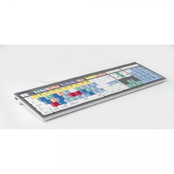 Klaviatūra Logickeyboard ALBA Universal USB AZERTY French Sidabrinė