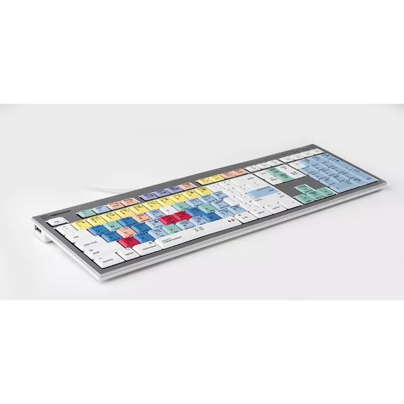 Klaviatūra Logickeyboard ALBA Universal USB AZERTY French Sidabrinė