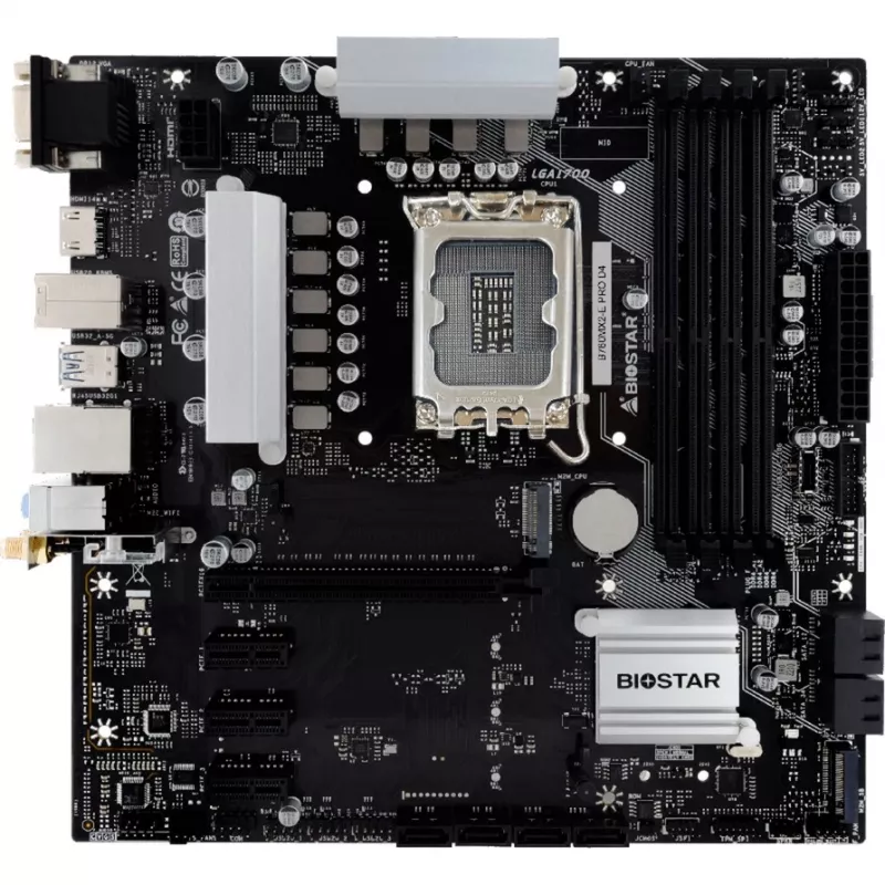 Biostar B760MX2-E Pro D4 pagrindinė plokštė – B760 – Socket 1700 – Micro ATX
