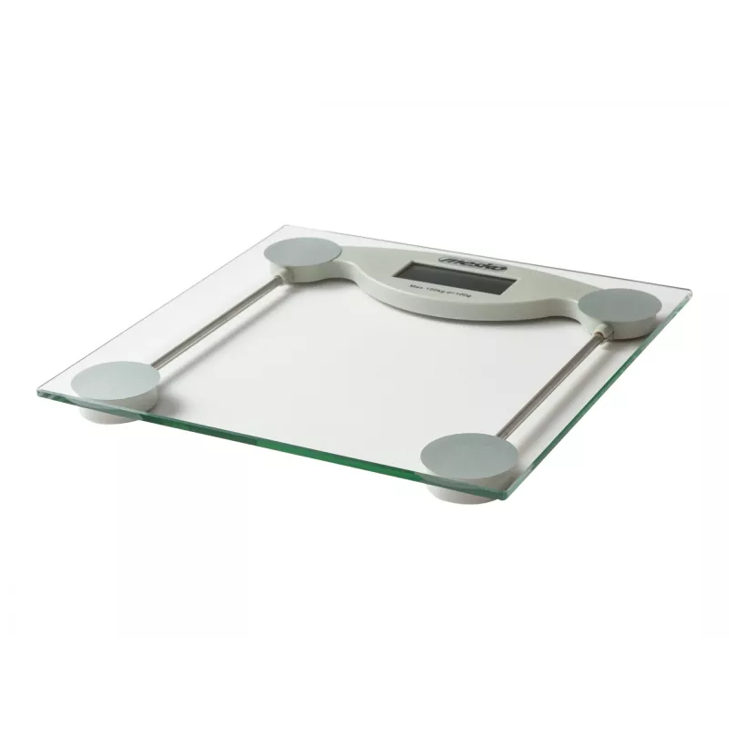 Elektroninės asmeninės svarstyklės Mesko MS 8137 — talpa 150 kg, tikslumas 100 g, baltos/skaidrios