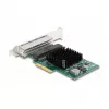 DeLOCK PCI Express x4 kortelė 4 x RJ45 gigabitiniam LAN BCM pilka