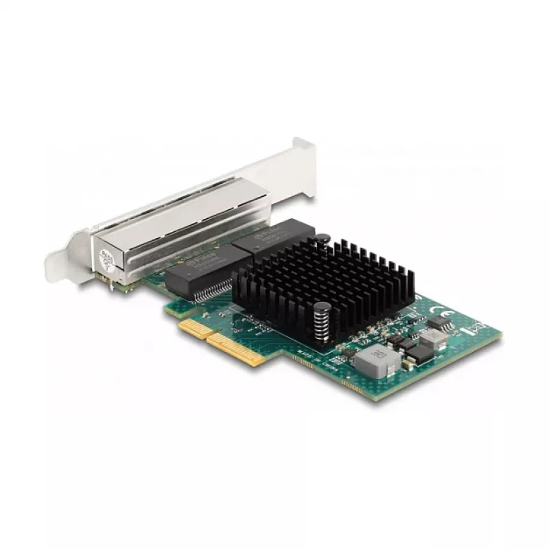 DeLOCK PCI Express x4 kortelė 4 x RJ45 gigabitiniam LAN BCM pilka