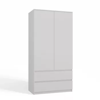 Wardrobe Top E Shop SZAFA MALWA B 5 lentynos 2 varstomos durys balta 900×500×1800 mm