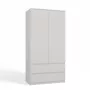 Wardrobe Top E Shop SZAFA MALWA B 5 lentynos 2 varstomos durys balta 900×500×1800 mm