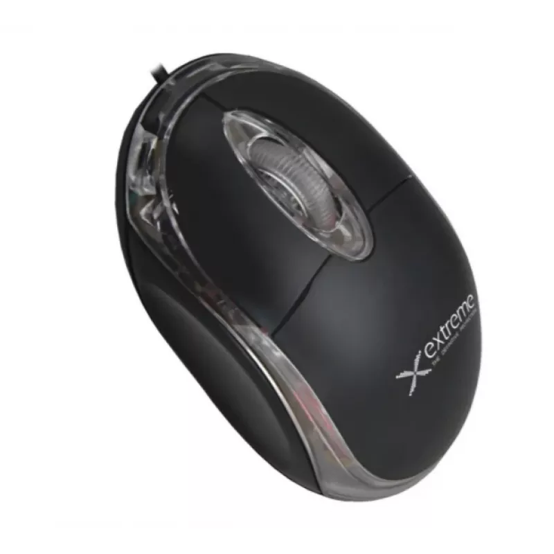 Laidinė optinė abiem rankoms tinkama pelė EXTREME XM102K — 1000 DPI, USB Type-A, 1,2 m laidas, 3 mygtukai