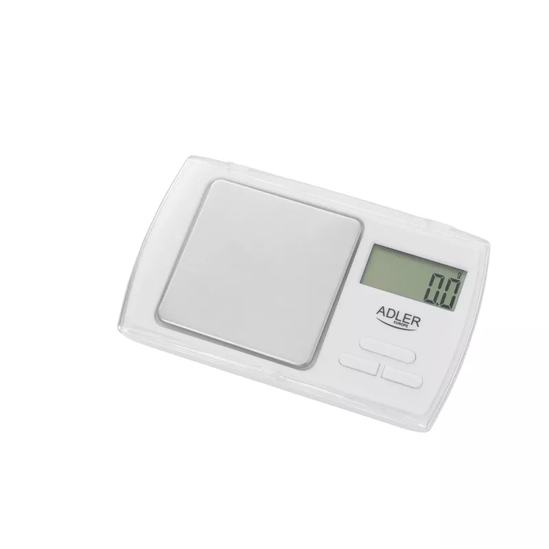 Adler AD 3161 virtuvinės svarstyklės balta stačiakampė elektroninė asmeninė svarstyklė
