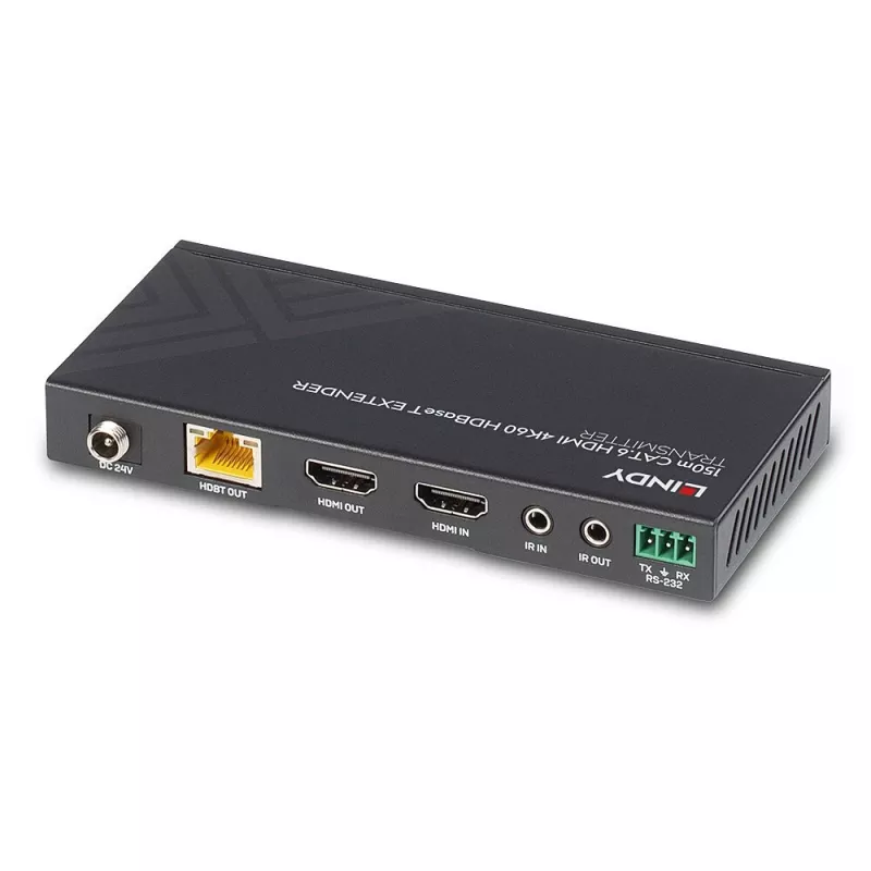 Lindy 150m Cat.6 HDMI 4K60, IR ir RS-232 HDBaseT ilgintuvas