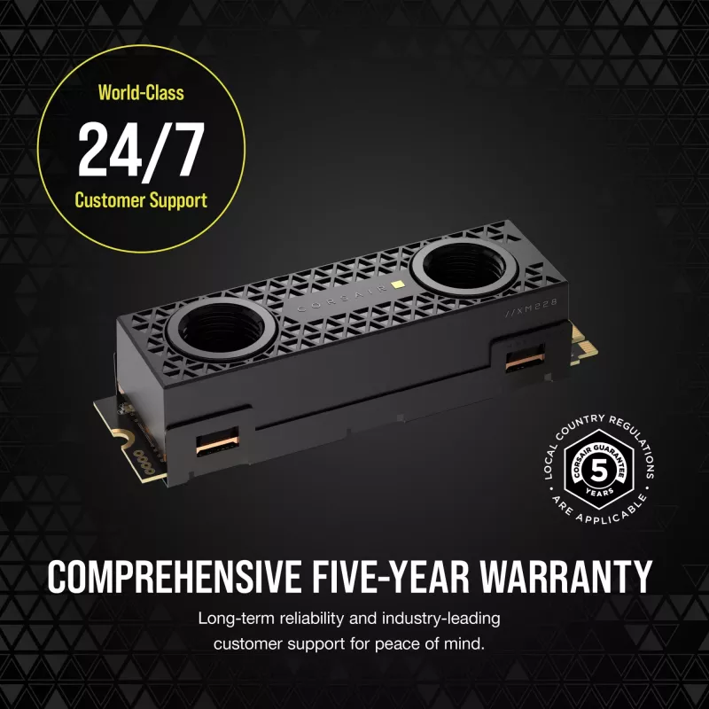 SSD Corsair MP700 PRO SE Hydro X 2 TB M.2 PCIe 5.0 14000 MB/s skaitymo 12000 MB/s rašymo