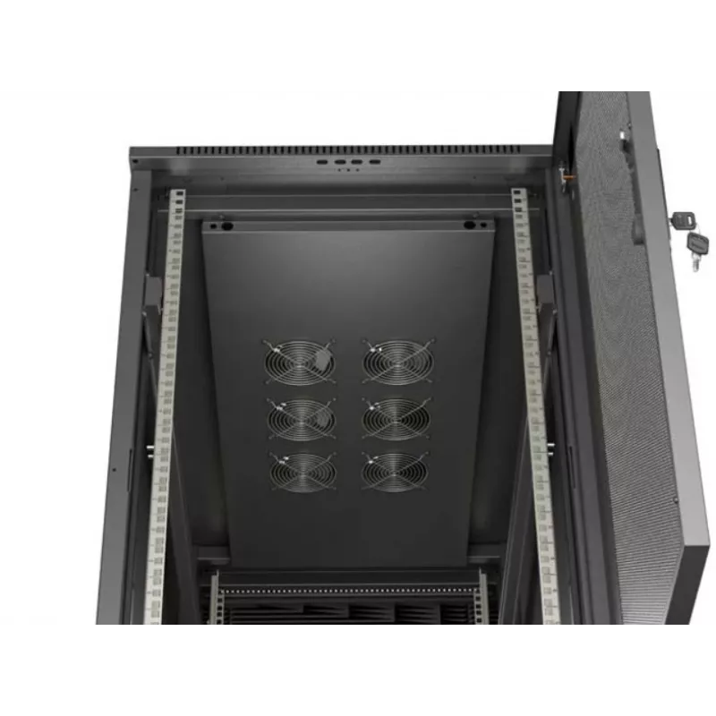19 colių stovo spinta LANBERG FF01-6222-23B 22U 600x1200 mm juoda, perforuotos durys