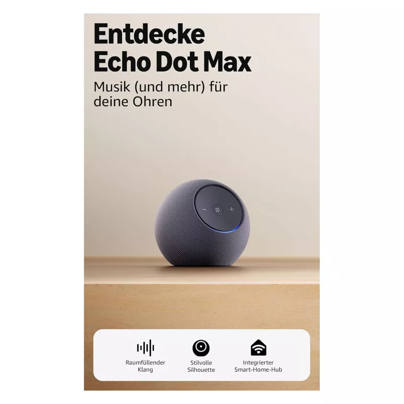 Amazon Echo Dot Max 2025 leidimas - Graphite - Bluetooth (B0DKLFHZDH)