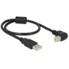 USB kabelis DeLOCK 0,5 m USB 2.0-A USB 2.0-B juodas