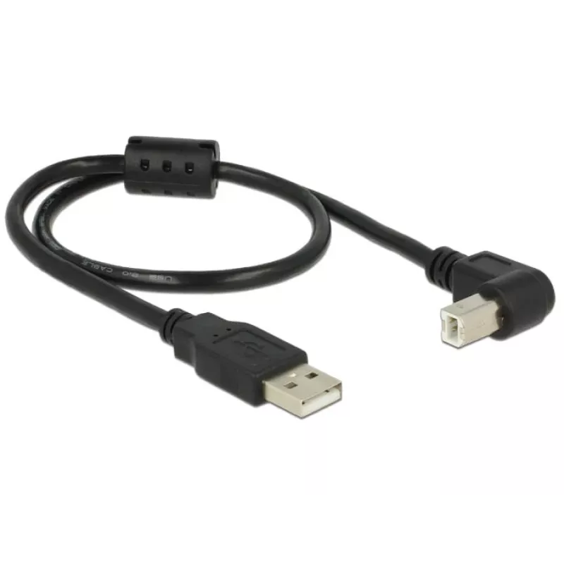USB kabelis DeLOCK 0,5 m USB 2.0-A USB 2.0-B juodas