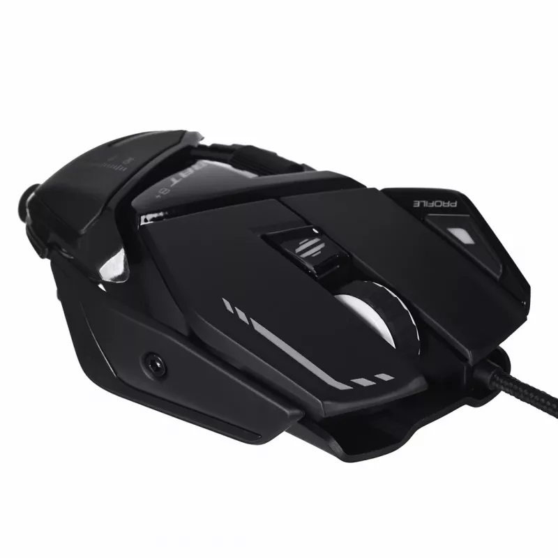 Žaidimų pelė Mad Catz R.A.T. 8+ — dešiniarankė, optinė, 16000 DPI, 11 mygtukų, USB Type-A, 145 g