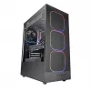 PC korpusas TACENS MARS MC‑NEBULA Midi Tower su grūdintu stiklu, keturiais 120 mm aRGB ventiliatoriais, palaiko ATX, GPU iki 30,2 cm