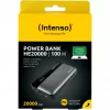 Išorinė baterija INTENSO 7350050 — 20000 mAh, 1× USB-A + 2× USB-C, 100 W bendra išvestis, juoda/pilka