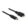 USB laidas DeLOCK 1m USB 3.1 USB 3.2 Gen 2 USB C Micro-USB B juodas