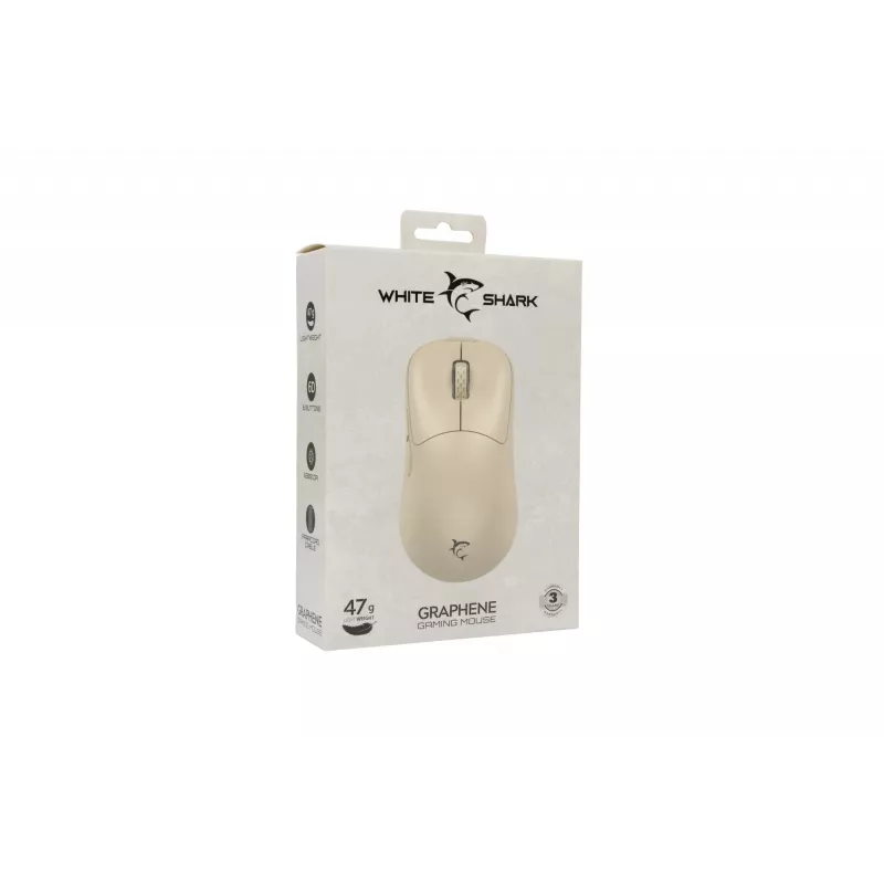 Pelė White Shark GM-5014 Graphene Smėlinė USB