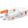 Keliautojų įkroviklis 25W World Travel 25W USB-C + A