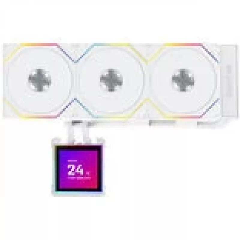 „Viskas viename“ skysčio procesoriaus aušintuvas „lian li HydroShift II LCD-S“ 360 mm su RGB ir LCD ekranu