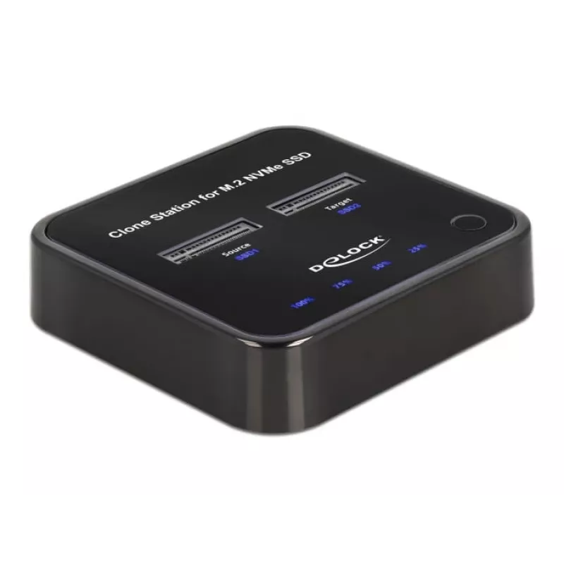 DeLOCK M.2 prijungimo stotelė dviem M.2 NVMe PCIe SSD su klonavimo funkcija
