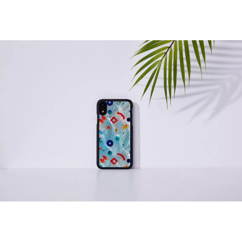 Apsauginis telefono dėklas iKins, skirtas iPhone XR — Juoda Poppin Rock dizainas