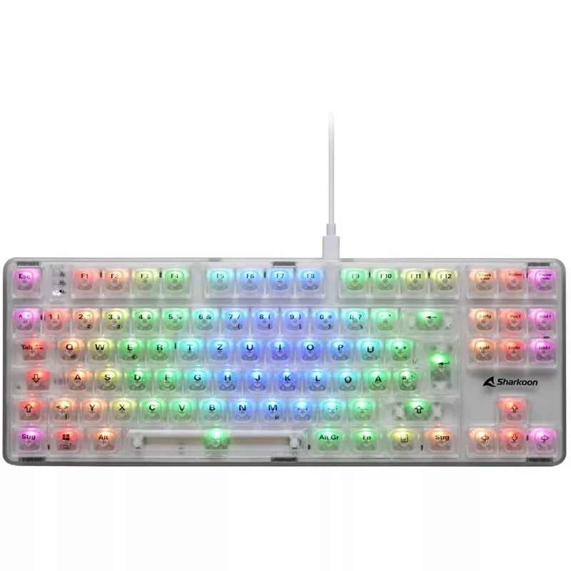 Crystal Shark, Gaming Keyboard White, DE-Layout, KTT