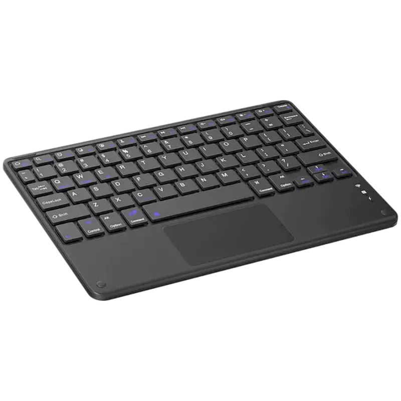 „Blackview K2“ belaidė Bluetooth klaviatūra, 242,3×168,7×6,5 mm, Bluetooth 3.0, baterija 280 mAh, skirta „Windows“, „Android“, „iOS“, juoda