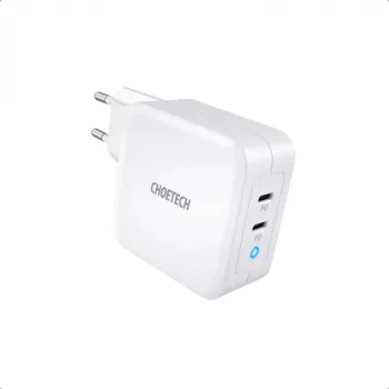 Maitinimo adapteris CHOETECH Charger GaN 2x USB-C 100W PD, modelis PD6008