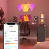 Trikampiai LED skydiniai šviestuvai Nanoleaf NL47-0002TW-9PK — 9 vnt. RGB sieninių plokščių rinkinys, maitinamas kintamąja srove, balti