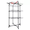 Prie sienos montuojama skalbinių džiovyklė VILEDA Mixer 3 Ultimate — plieninė, 30 m džiovinimo ploto, sulankstoma, ratukai, 131×93×71 cm