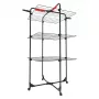 Prie sienos montuojama skalbinių džiovyklė VILEDA Mixer 3 Ultimate — plieninė, 30 m džiovinimo ploto, sulankstoma, ratukai, 131×93×71 cm