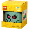 Room Copenhagen LEGO Head Skeleton maža laikymo dėžutė, žalia/juoda