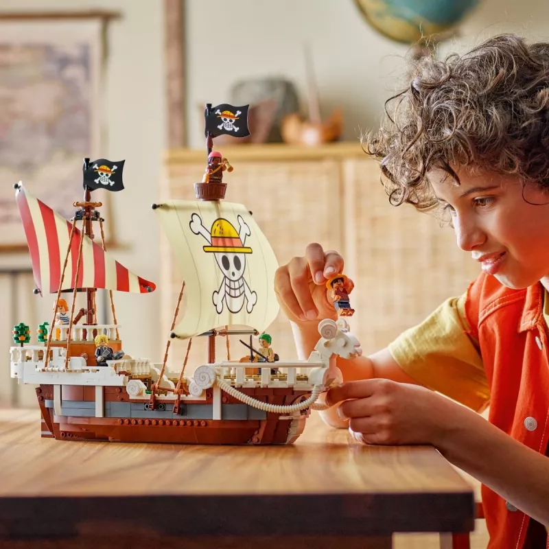 LEGO rinkinys „Going Merry“ piratų laivas 75639 — „One Piece“ plytelių modelis