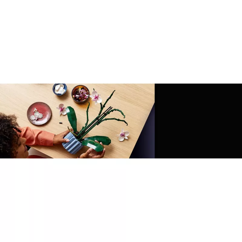 LEGO 10311 Icons Orchid dirbtinio augalo konstravimo rinkinys su gėlėmis, namų dekoro aksesuaras suaugusiems, botanikos kolekcija, dovana žmonai ar vyrui
