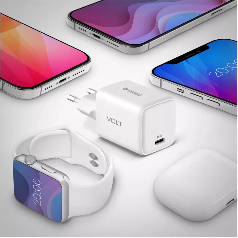 USB-C įkroviklis YENKEE G45 VOLT 45W Power Delivery 3.0, 3A išvestis