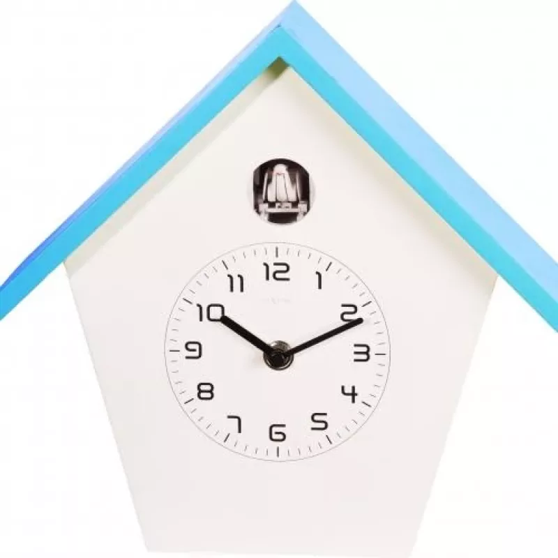 NeXtime klok 3108bl Birdy, 24.5x25.5x9.8 cm, sieninis, mėlynas/baltas